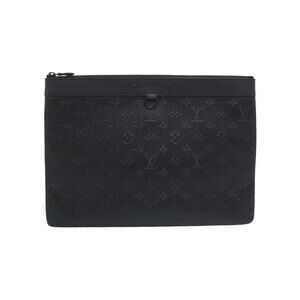 Louis Vuitton Monogram Shadow Black Pochette Discovery Clutch Bag